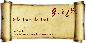 Gábor Ábel névjegykártya