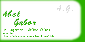 abel gabor business card